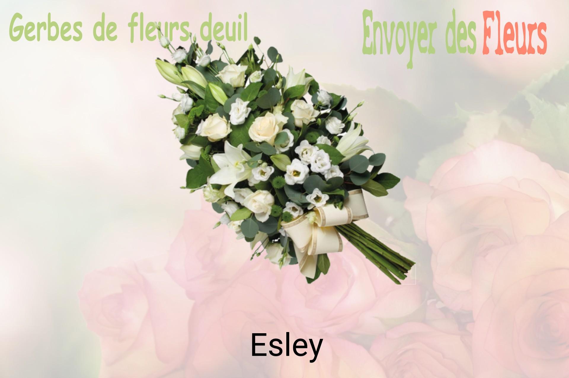 Gerbe de fleurs de deuil livrée à Esley